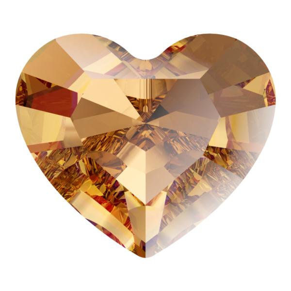 Dreamtime Crystal 4883 Mini Heart Fancy Stone Light Colorado Topaz 3.6x3.1mm