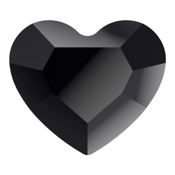 Dreamtime Crystal 4883 Mini Heart Fancy Stone Jet 3.6x3.1mm