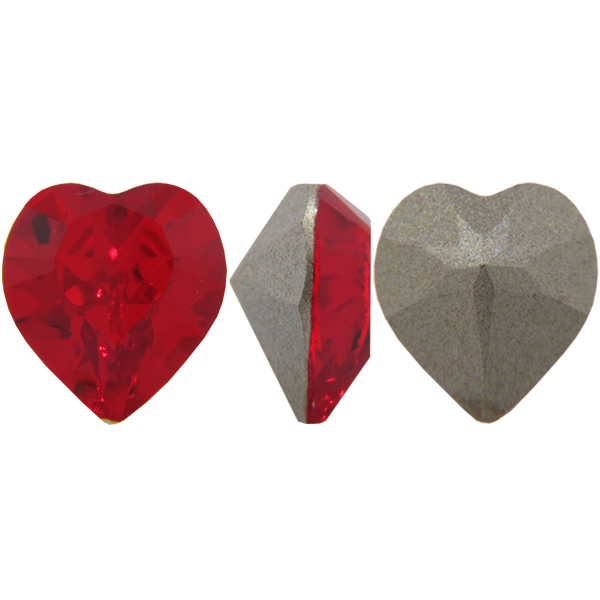 Swarovski 4884 Xilion Heart Fancy Stone Light Siam 6.6x6mm