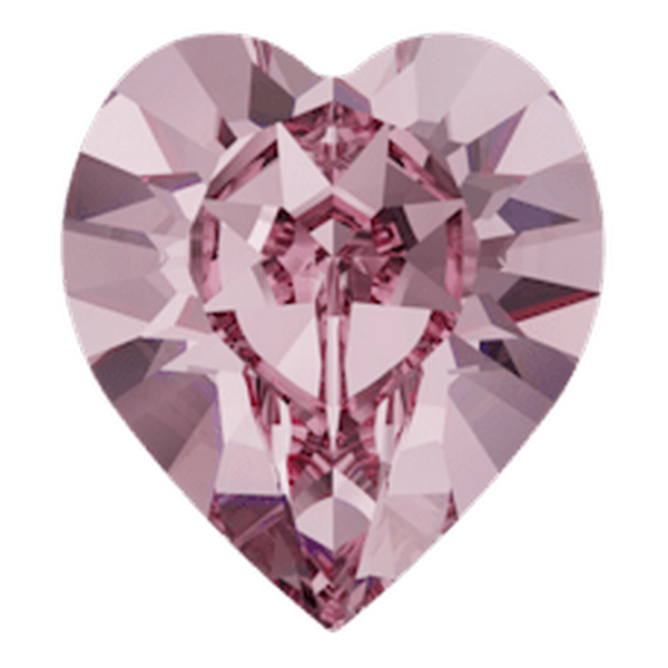 Dreamtime Crystal DC 4884 Heart Fancy Stone Light Rose 5.5x5mm