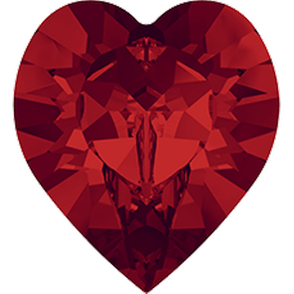 Dreamtime Crystal DC 4884 Heart Fancy Stone Light Siam 6.6x6mm