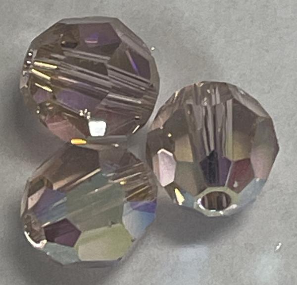 Dreamtime Crystal DC 5000 Round Bead Vintage Rose AB 6mm