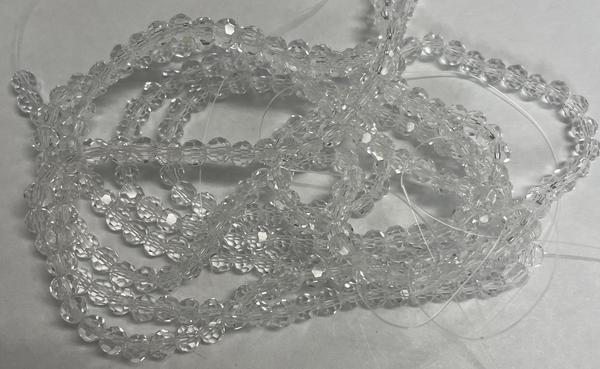 Spark Round Beads Crystal 4mm