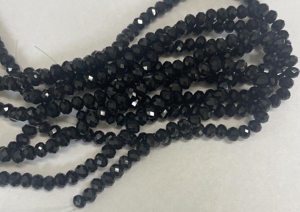 Spark Briolette Beads Jet 6mm