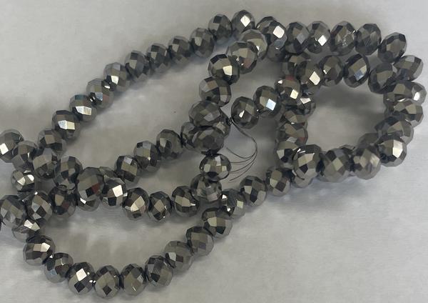 Spark Briolette Beads Jet Hematite 6mm