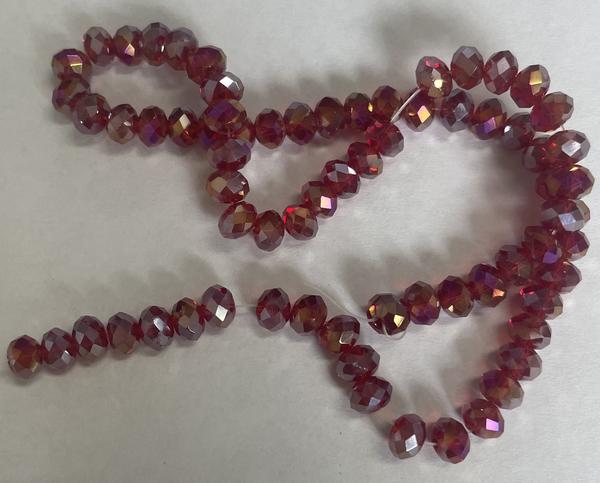 Spark Briolette Beads Light Siam AB 6mm