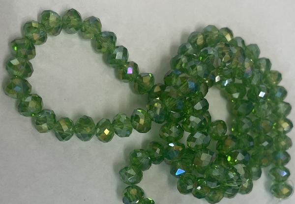 Spark Briolette Beads Peridot AB 6mm