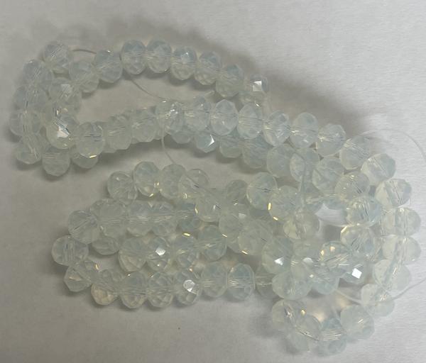 Spark Briolette Beads White Opal 6mm