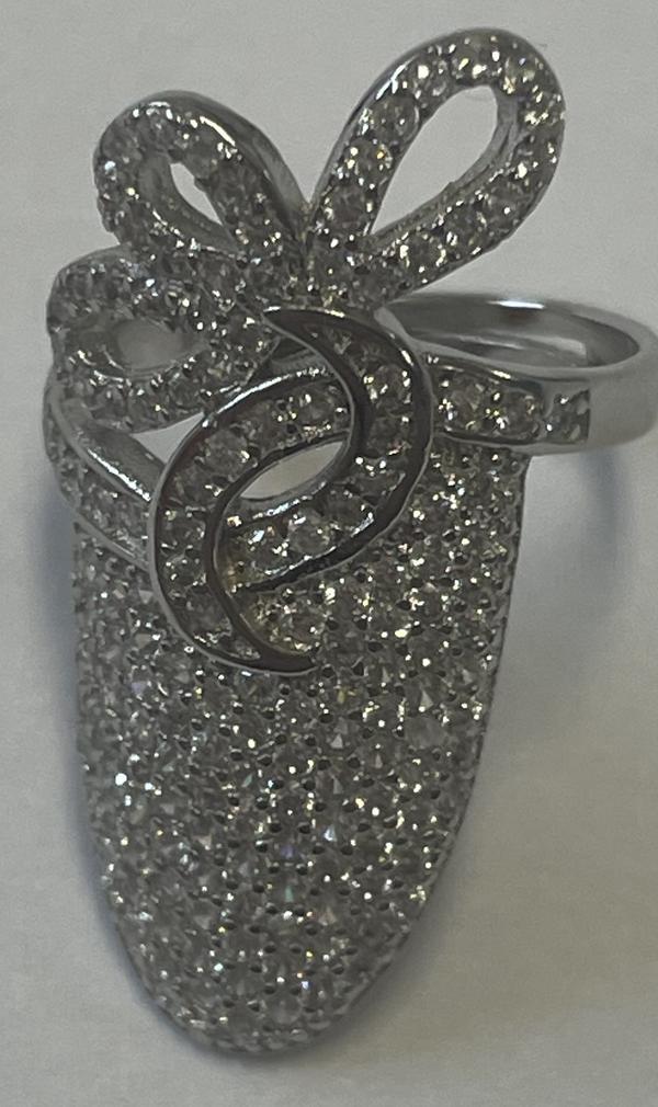 Adjustable Fingernail Ring Silver