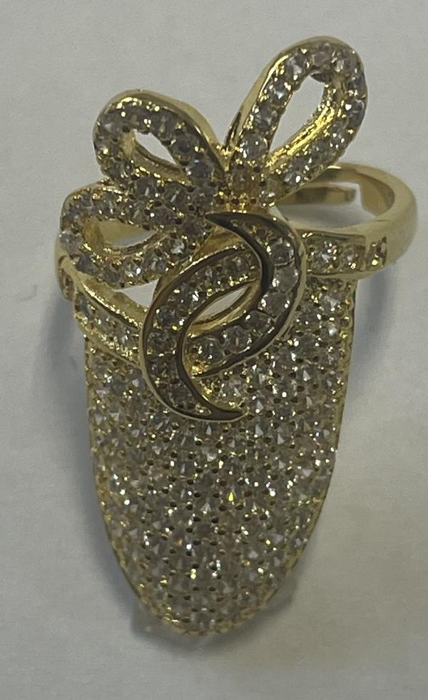 Adjustable Fingernail Ring Gold