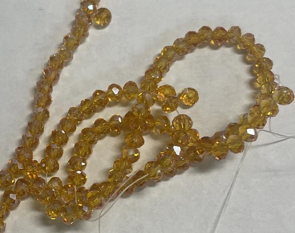 Spark Briolette Beads Sunflower AB 4mm