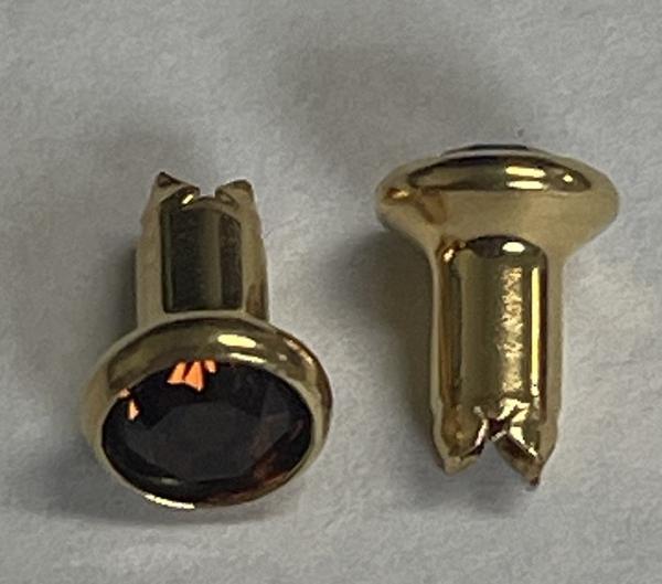 Dreamtime Crystal 53000 Crystal Rivets-ss18-Smoked Topaz/Gold