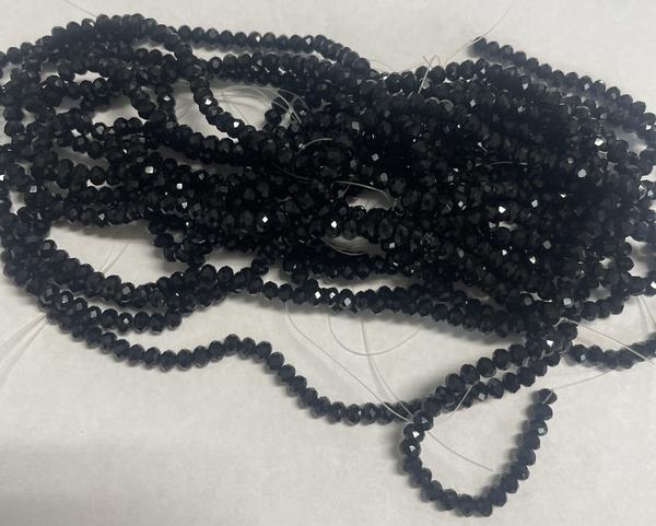 Spark Briolette Beads Jet 4mm