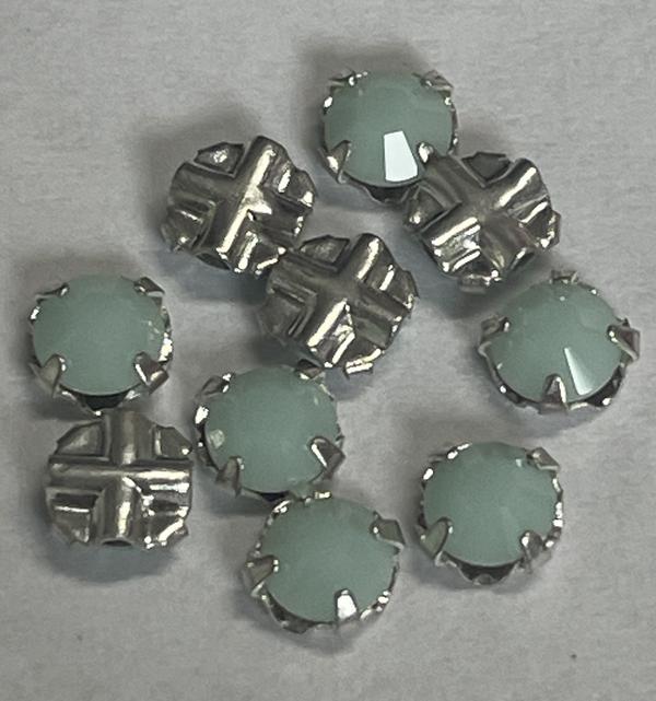 Dreamtime Crystal 53102 Rose Montees 16ss Mint Alabaster/Silver