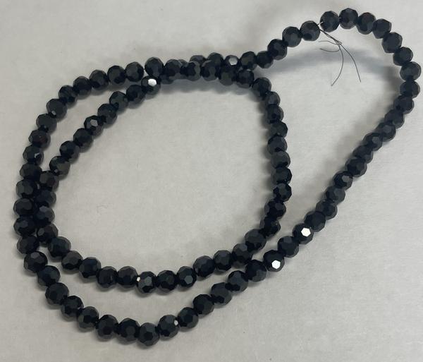 Spark Round Beads Jet 4mm