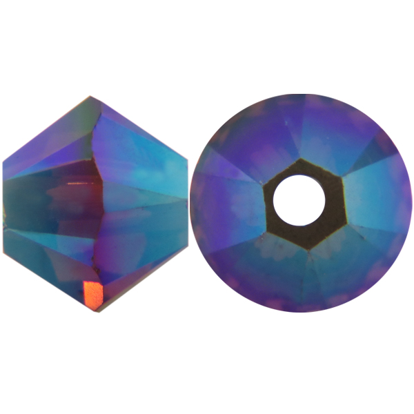 Swarovski 5328 Bicone Bead Cyclamen Opal AB 2X 4mm Dreamtime Creations