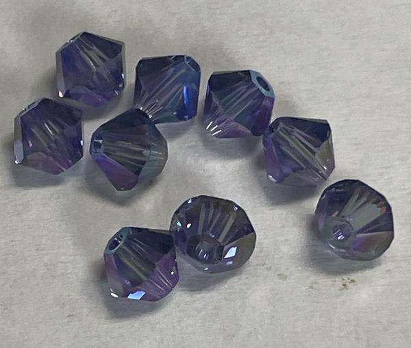 Dreamtime Crystal DC 5328 Bicone Bead Tanzanite Shimmer 2X 4mm