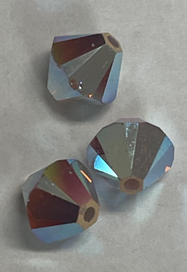 Dreamtime Crystal DC 5328 Bicone Bead Light Grey Opal AB 6mm