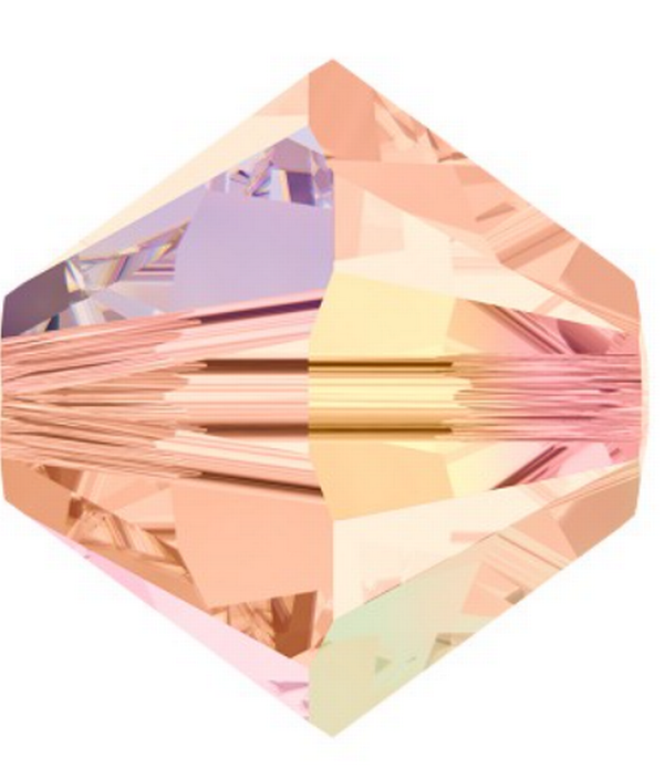 Dreamtime Crystal DC 5328 Bicone Bead Light Peach AB 6mm