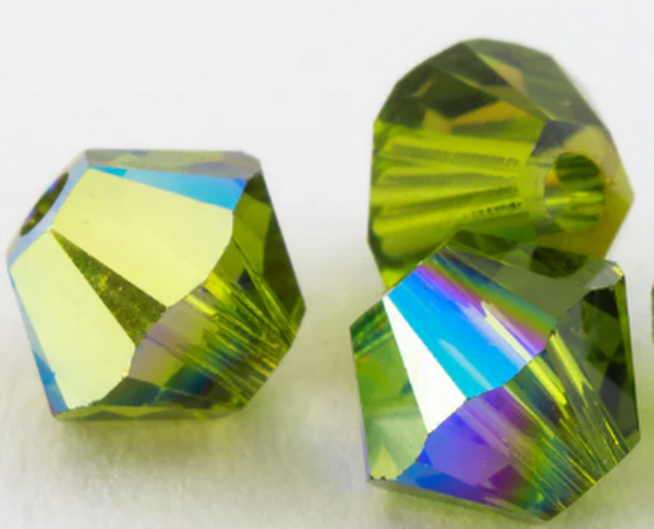 Dreamtime Crystal DC 5328 Bicone Bead Olivine AB 5mm