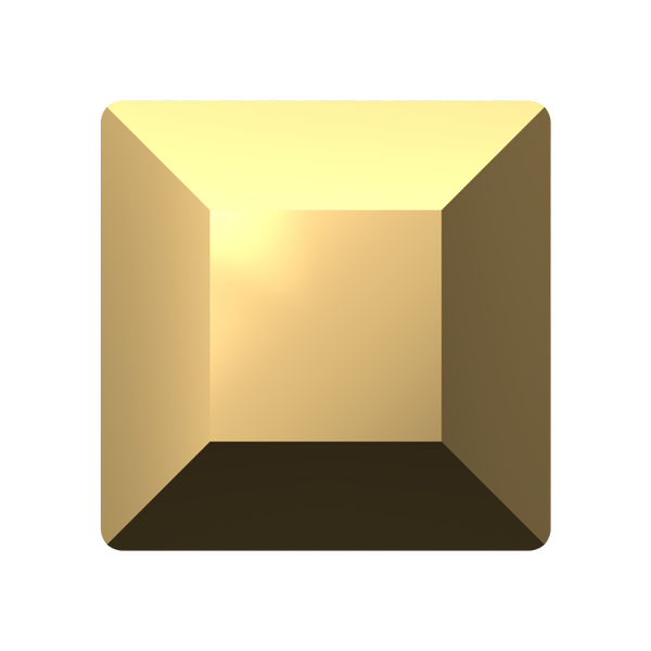 Dreamtime Crystal DC 2400 Square Flat Back Crystal Aurum 4mm
