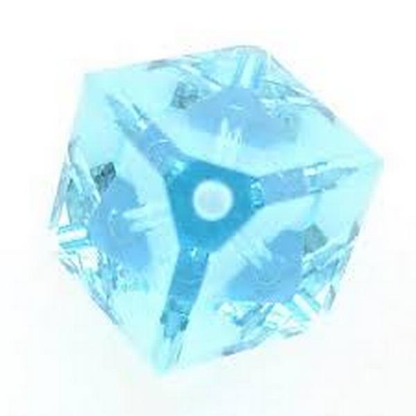 Swarovski 5600 Diagonal Cube Bead Aqua 8mm