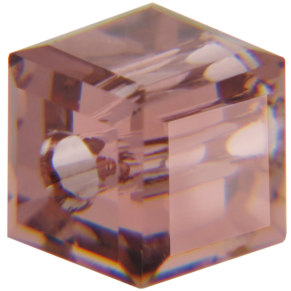 Swarovski 5601 Cube Bead Blush Rose  4mm