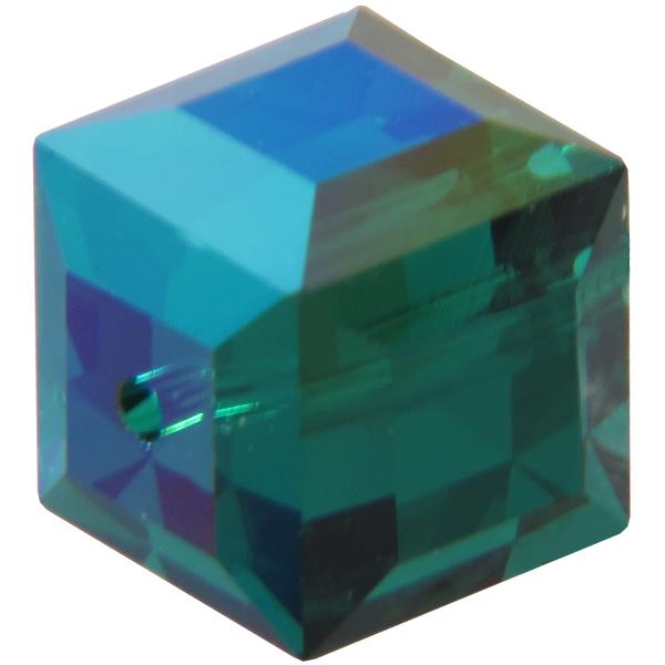 Dreamtime Crystal DC 5601 Cube Beads 8mm Emerald AB