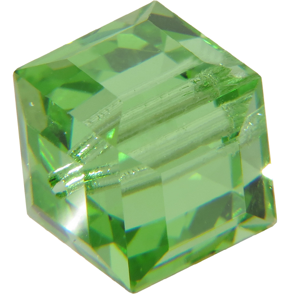 Swarovski 5601 Cube Bead Peridot 4mm