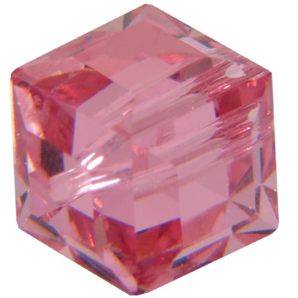 Dreamtime Crystal DC 5601 Cube Beads 8mm Rose