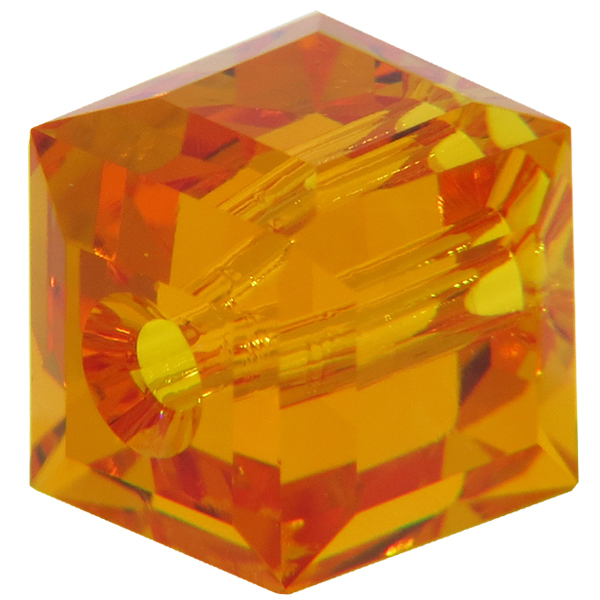 Dreamtime Crystal DC 5601 Cube Bead Tangerine 6mm