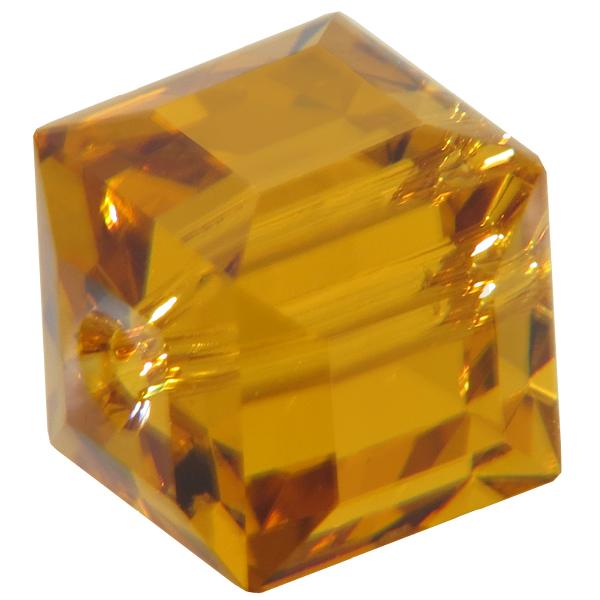 Dreamtime Crystal DC 5601 Cube Beads 8mm Topaz