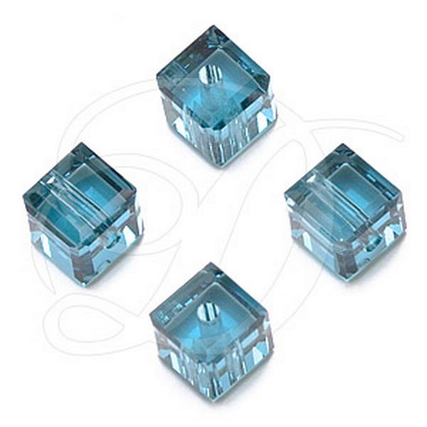 Dreamtime Crystal DC 5601 Cube Beads 8mm Indicolite