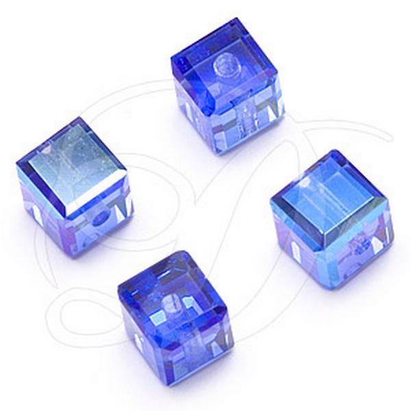 Dreamtime Crystal DC 5601 Cube Beads 8mm Sapphire AB