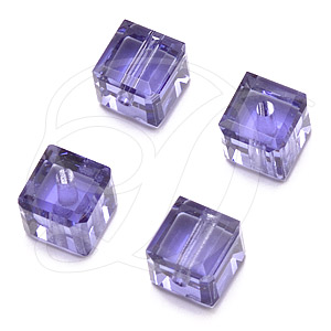 Swarovski 5601 Cube Bead Tanzanite 4mm