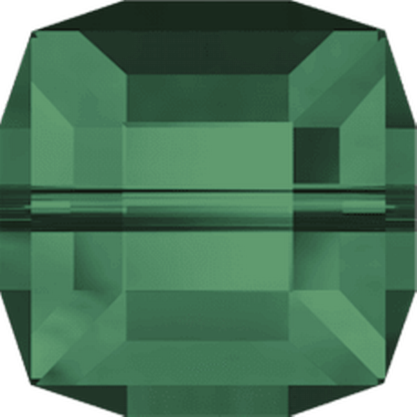 Dreamtime Crystal DC 5601 Cube Bead Emerald 6mm