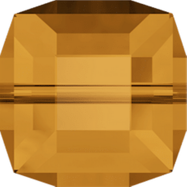 Dreamtime Crystal DC 5601 Cube Bead Topaz 6mm