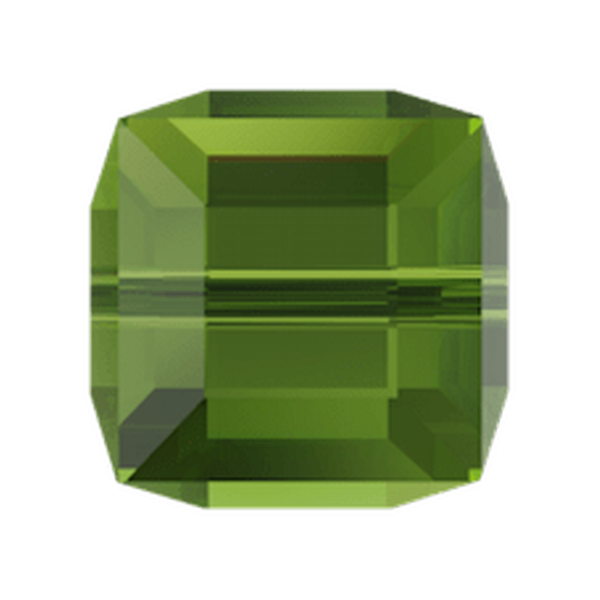 Dreamtime Crystal DC 5601 Cube Bead Fern Green 6mm