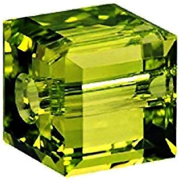 Dreamtime Crystal DC 5601 Cube Beads 8mm Olivine