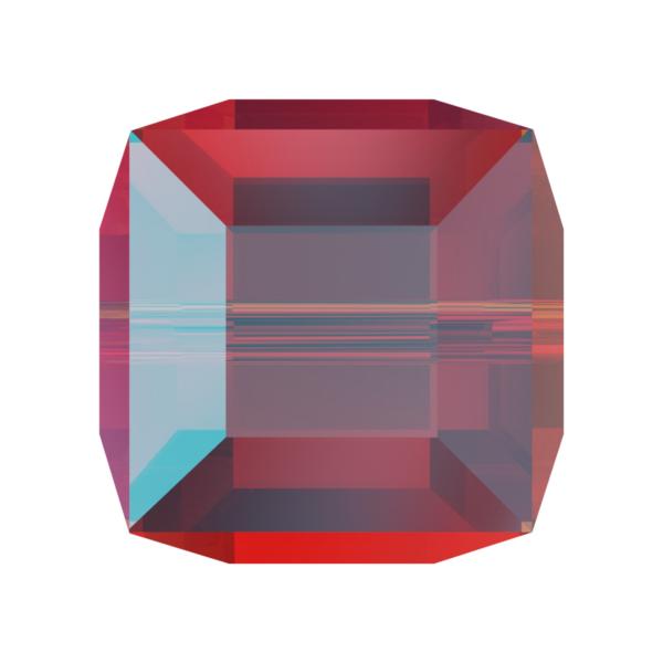 Dreamtime Crystal DC 5601 Cube Bead Light Siam Shimmer 8mm