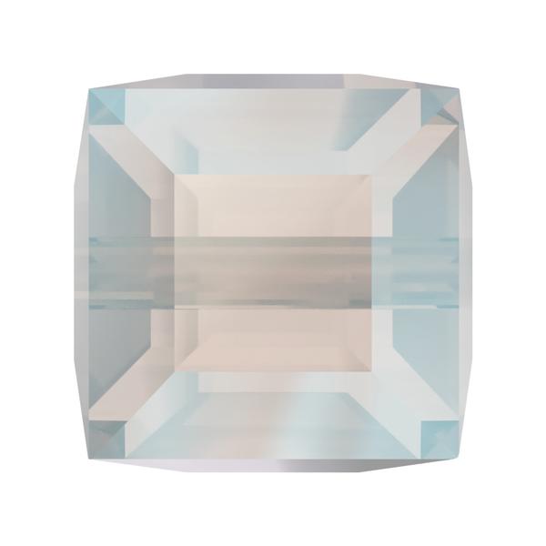 Dreamtime Crystal DC 5601 Cube Beads White Opal Shimmer B 6mm