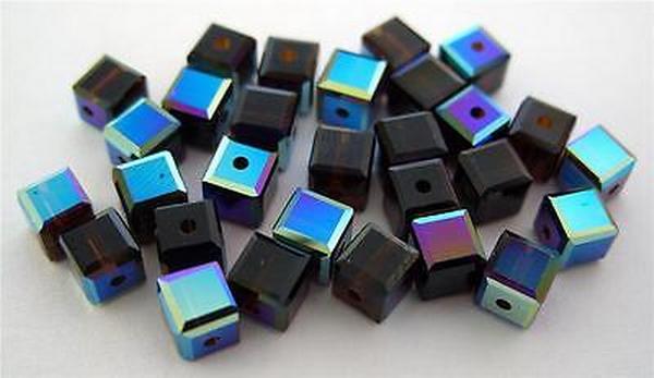 Dreamtime Crystal DC 5601 Cube Beads 8mm Mocca AB