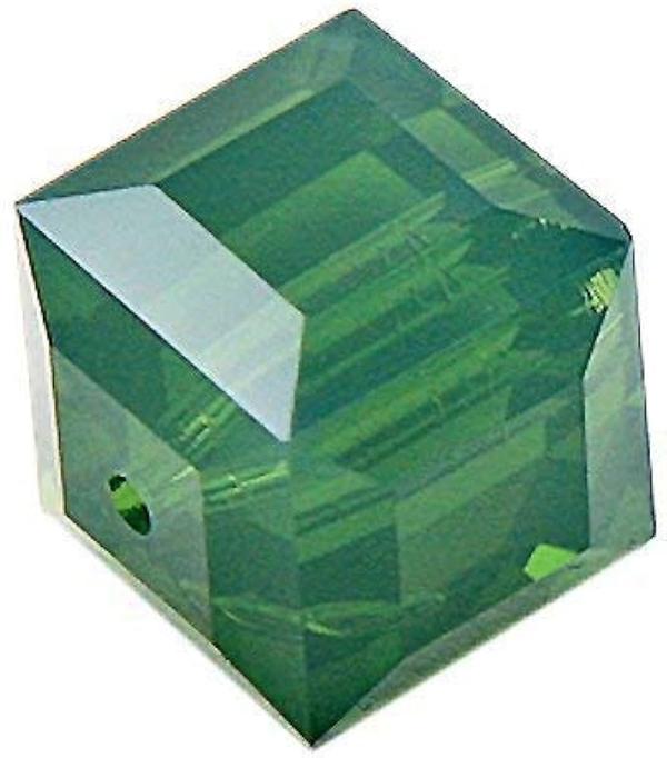Dreamtime Crystal DC 5601 Cube Bead Palace Green Opal 6mm