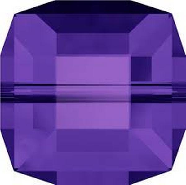 Dreamtime Crystal DC 5601 Cube Beads 8mm Purple Velvet
