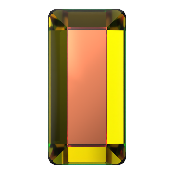 Dreamtime Crystal DC 2510 Baguette Flat Back Crystal Vitrail Medium 3.7x1.9mm