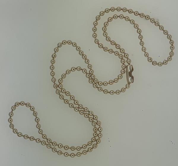 20" 2mm Ballchain Necklace, Gold