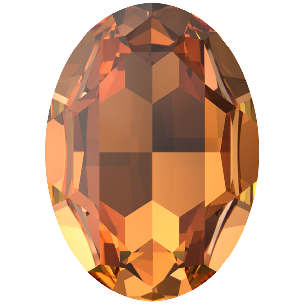 Dreamtime Crystal DC 4127 Large Oval Fancy Stone Dark Orange 30x22mm