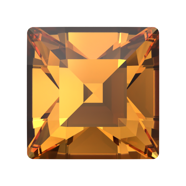 Dreamtime Crystal DC 4428 Square Fancy Stone Dark Orange 3mm