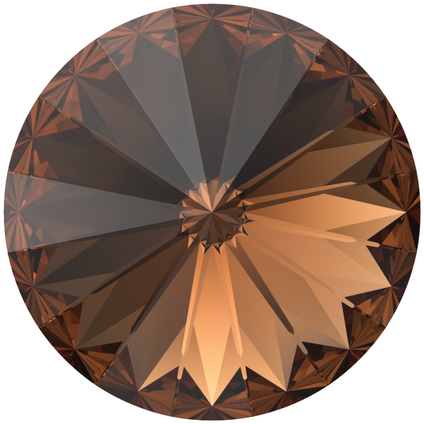 Dreamtime Crystal DC 1122 Rivoli Round Stone Reinvented Smoked Topaz 12mm