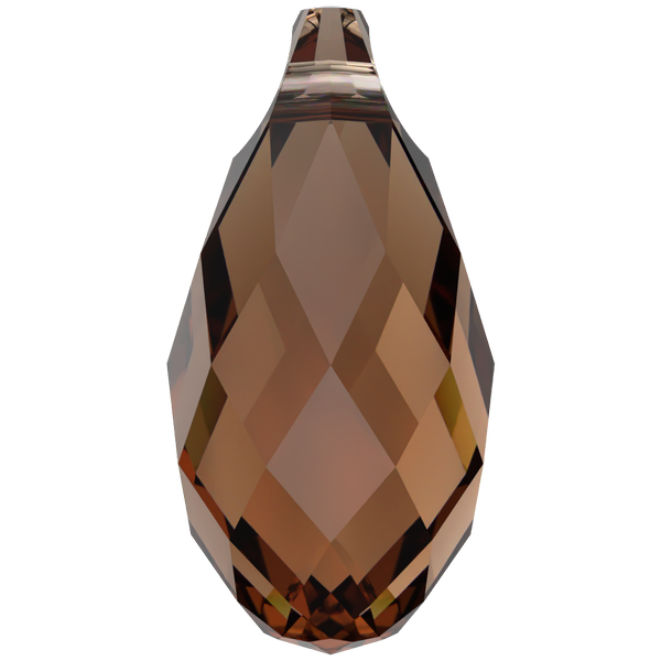 Dreamtime Crystal DC 6010 Briolette Pendant Reinvented Smoked Topaz 11x5.5mm